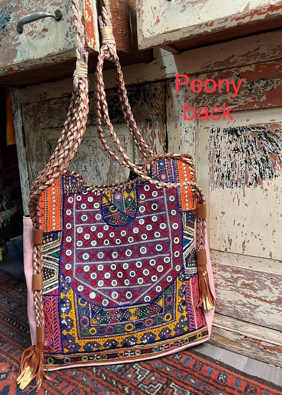 Kantha Bae - Women's Upcycled Embroidered Market Braided Tote Bag