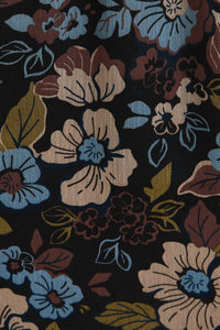 Gilli - Surplice Shirring 3/4 Sleeve Floral Dress - Plus