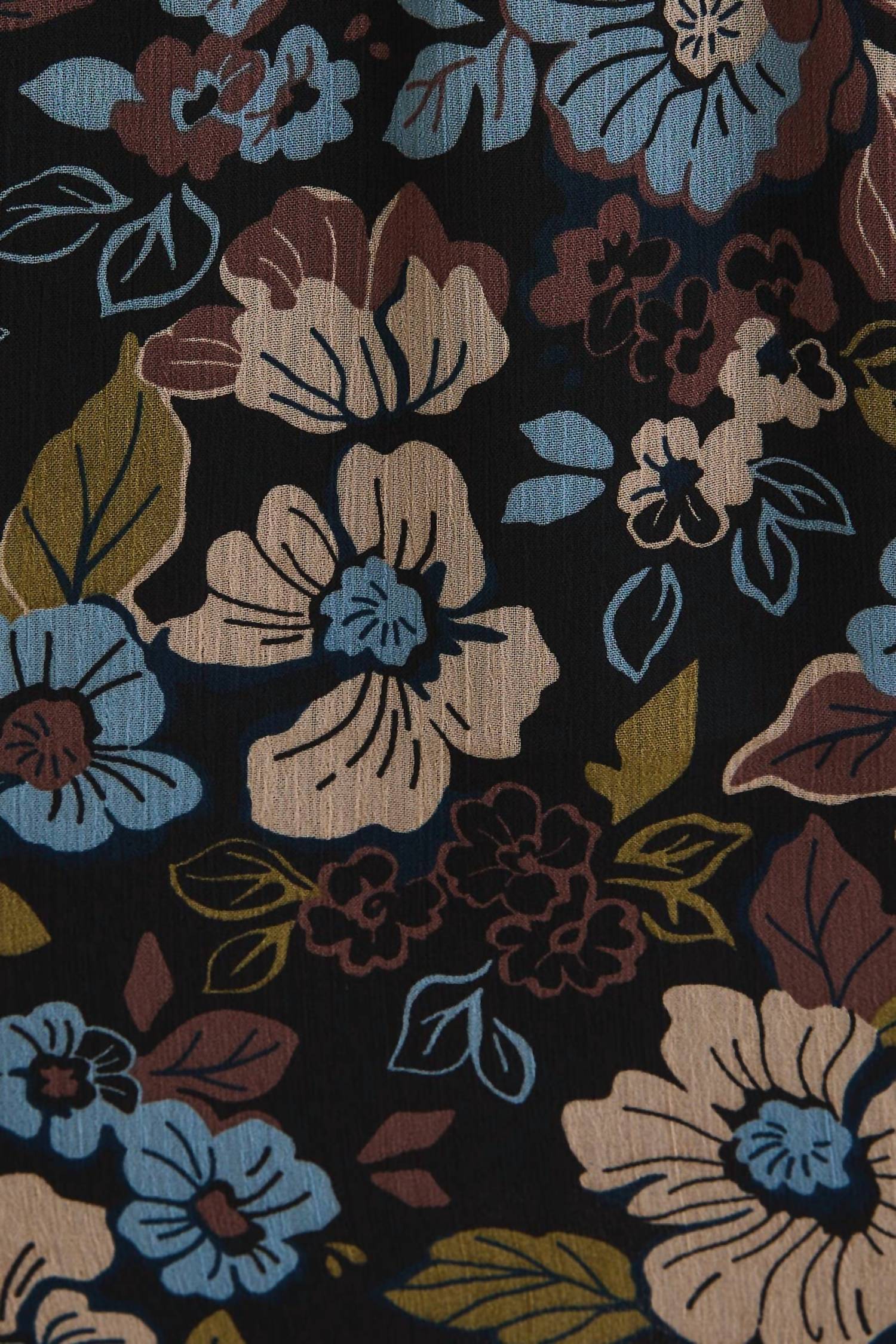 Gilli - Surplice Shirring 3/4 Sleeve Floral Dress - Plus