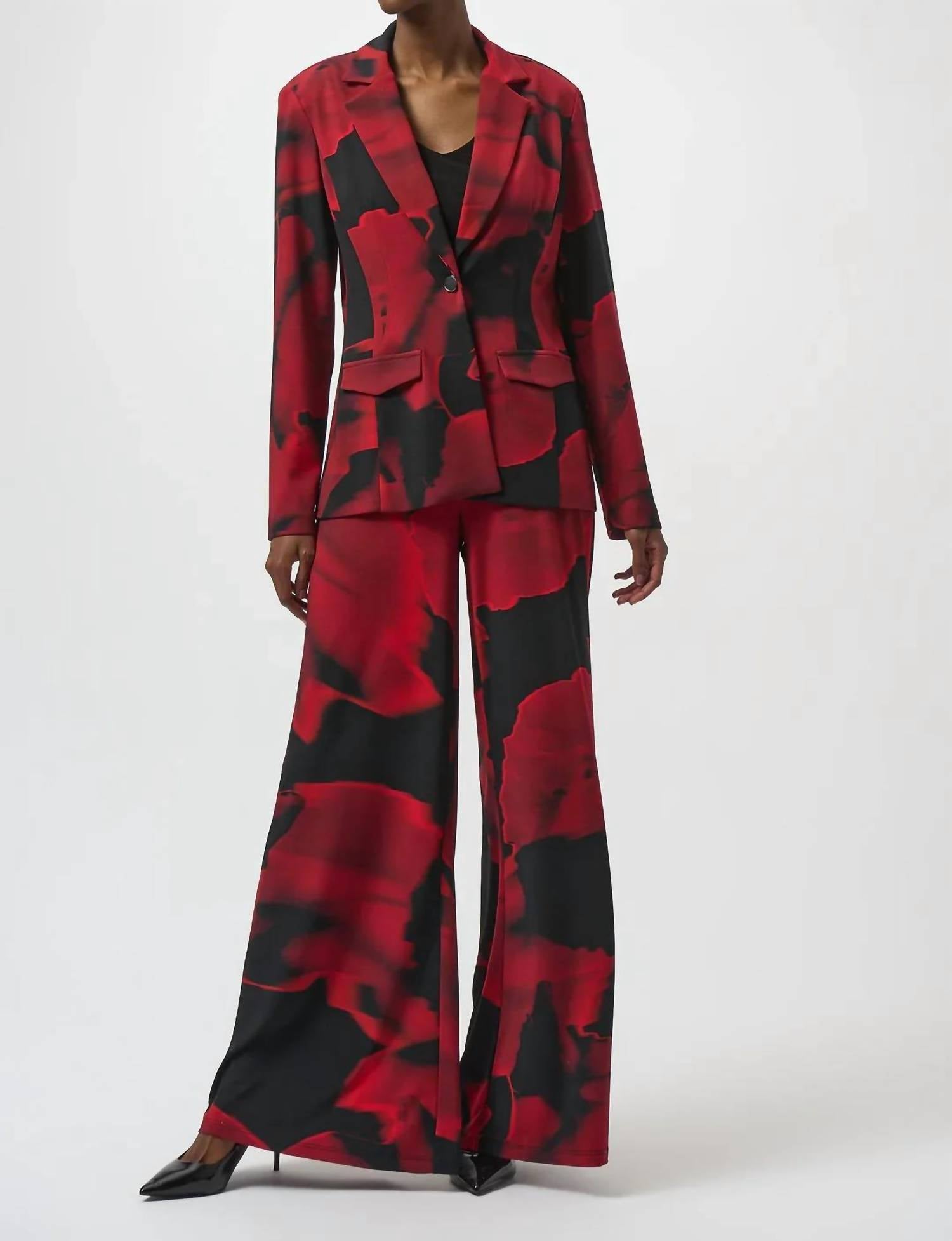 Joseph Ribkoff - Abstract Print Straight Blazer Jacket