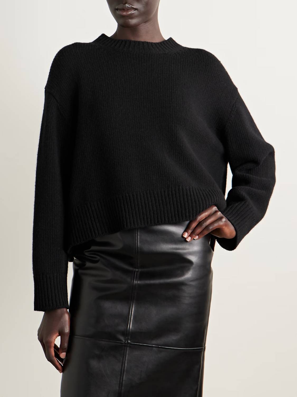 NILI LOTAN Haisley Sweater in black in black - women's sweater