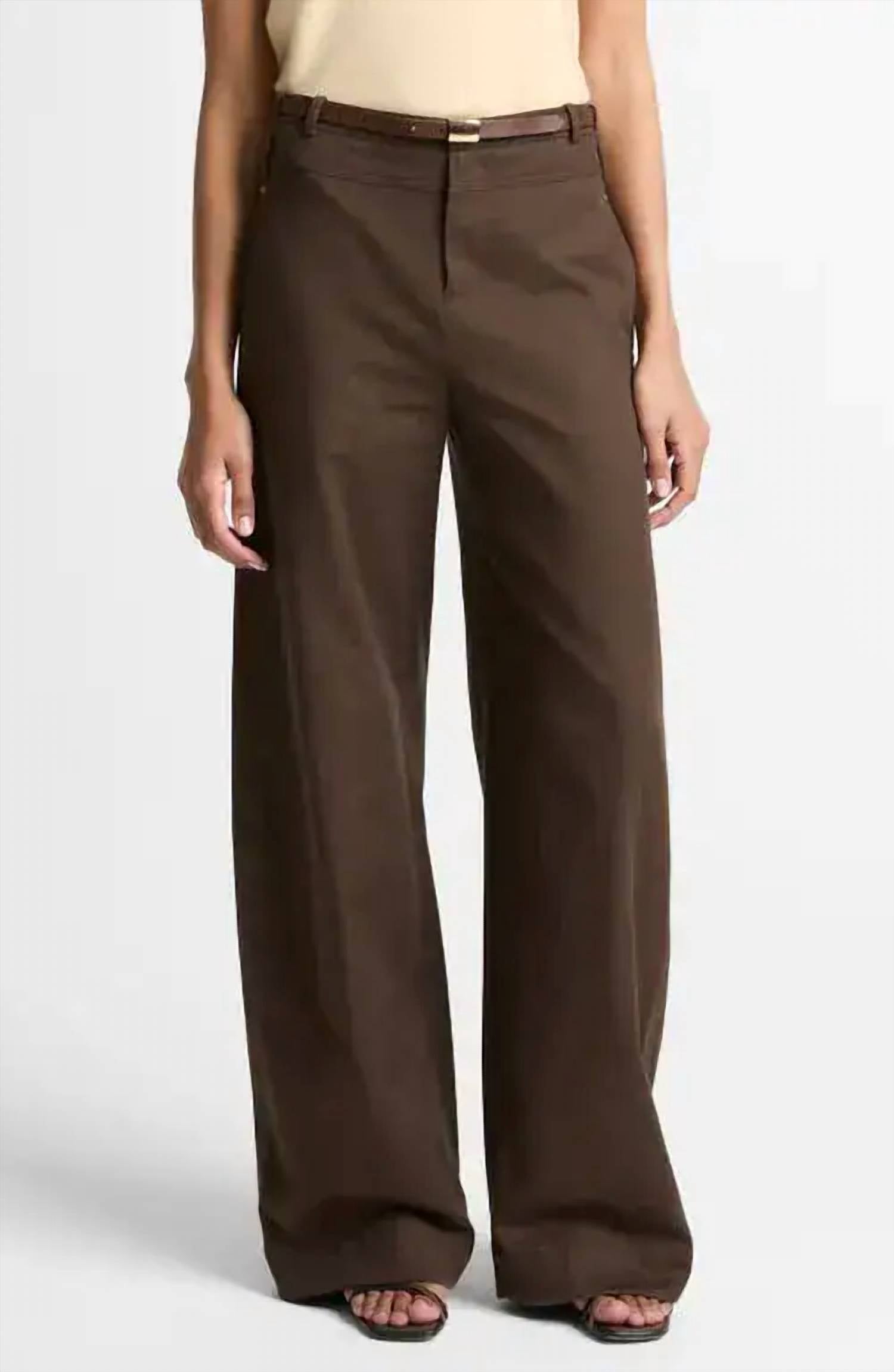 Vince Mid Rise Utility Wide Leg Pant in willow - women's pants