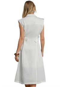 Umgee - Sleeveless Button Down Midi Dress