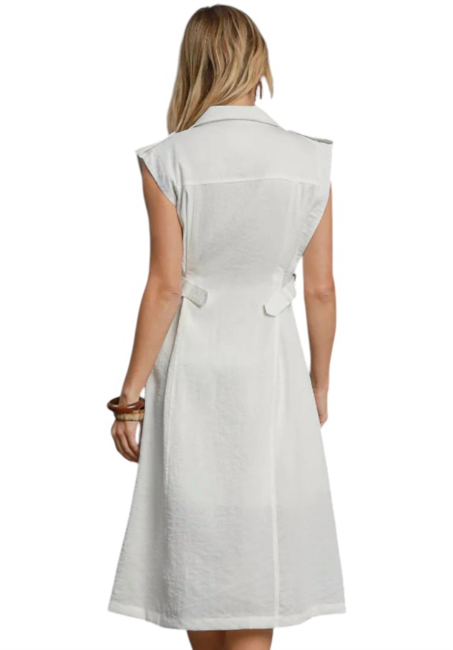 Umgee - Sleeveless Button Down Midi Dress