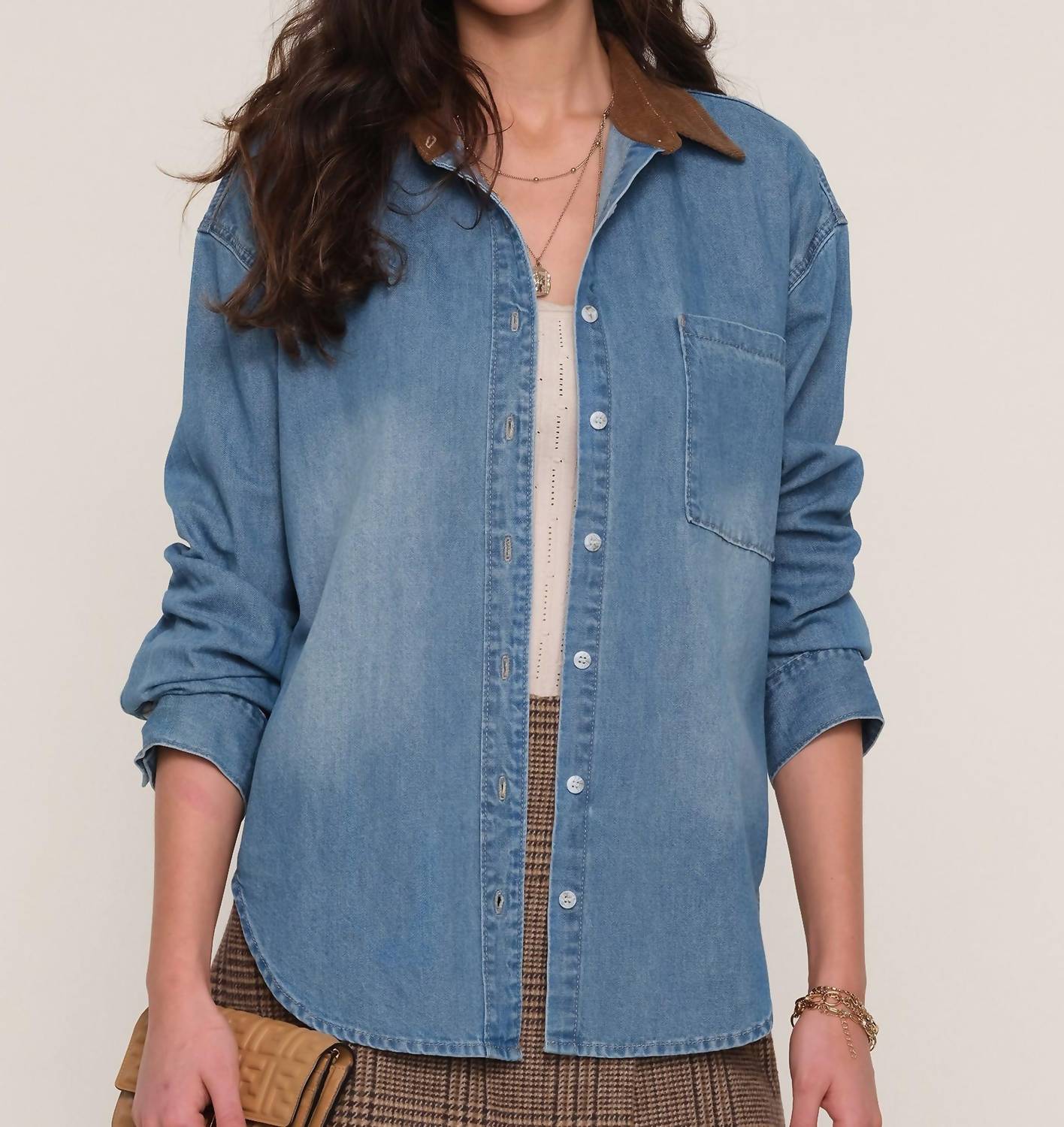 heartloom Bonet Shirt in azure - women's shirt - detail view