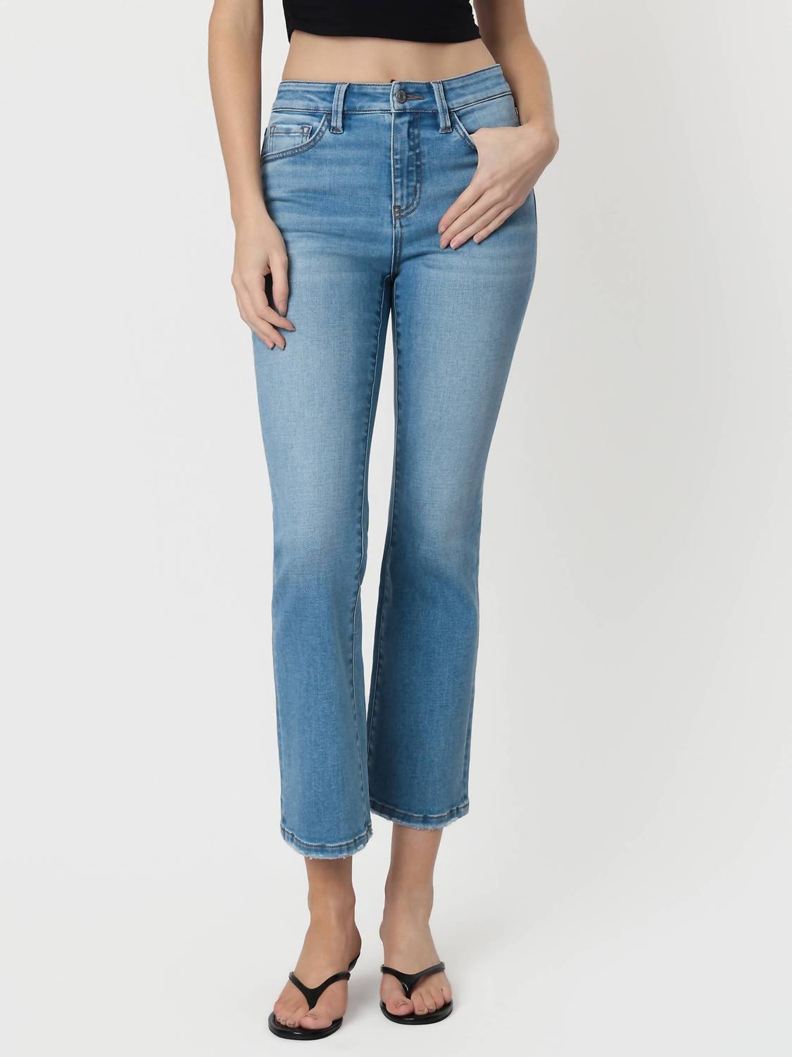 Vervet By Flying Monkey - Isla High Rise Kick Flare Jeans