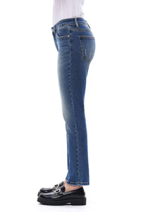 Bayeas - Mid Rise Tummy Control Jeans