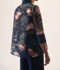 Joseph Ribkoff - Floral Asymmetric Swing Jacket