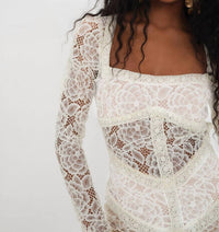 for Love & Lemons Cleo Mini Dress in white - women's dress - view 4