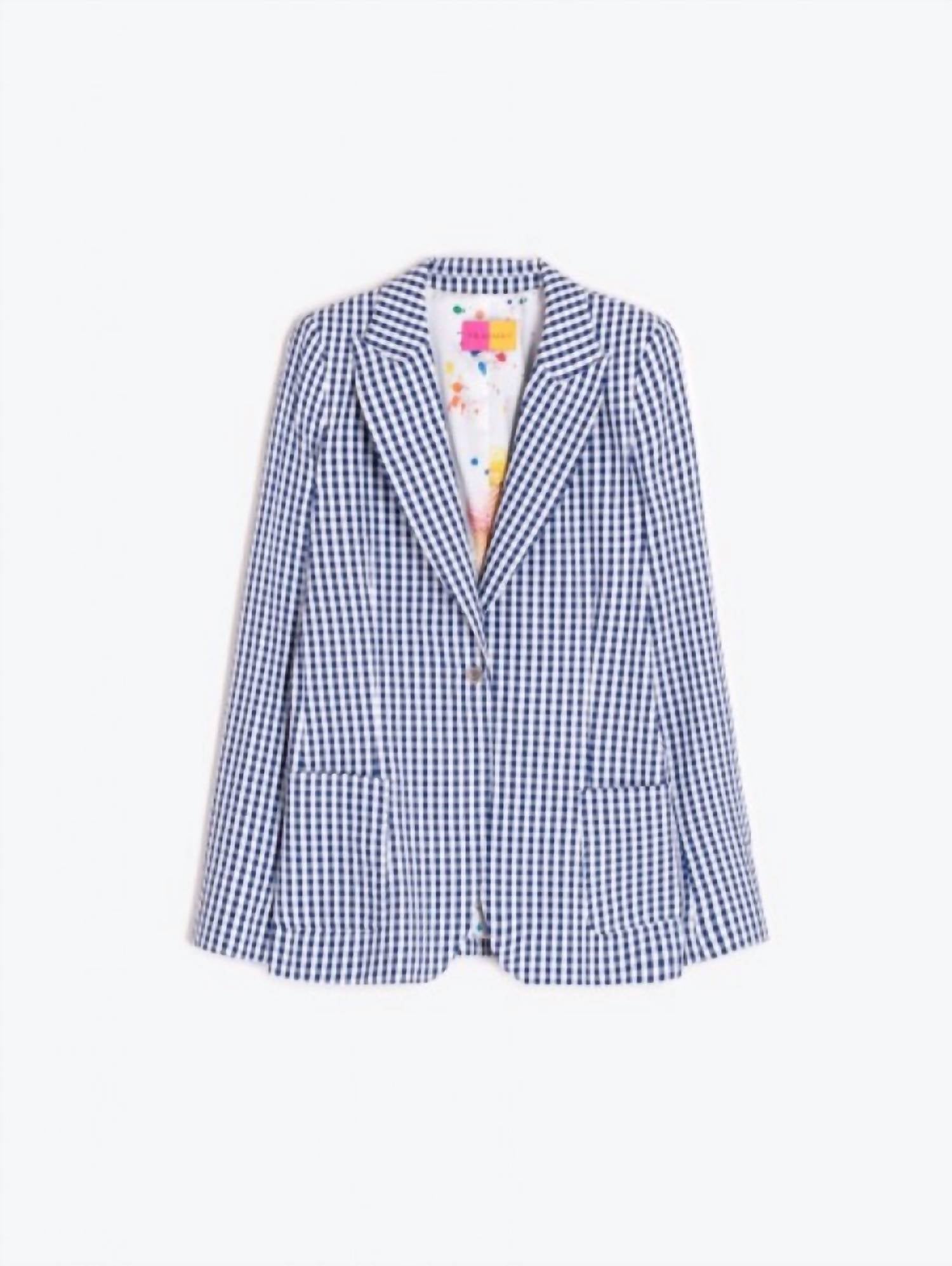 Vilagallo - Women's Lined Gingham blazer