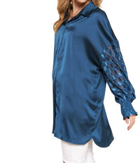 And The Why - Check Long Sleeve Top