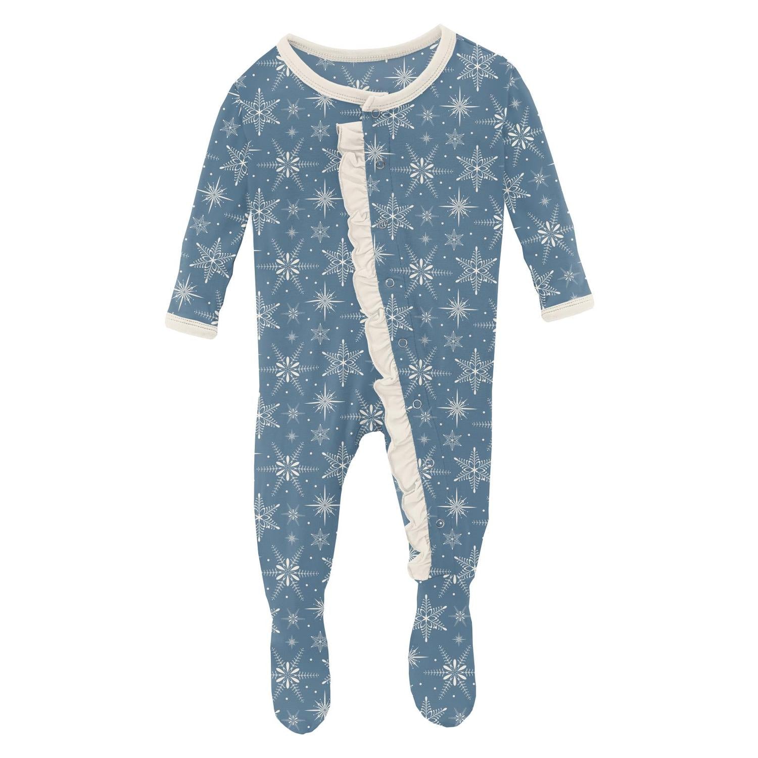 Kickee - Kids' Ruffle Footie with Snaps