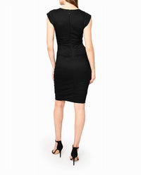 Nicole Miller - Cotton Metal Short Sleeve Wrap Dress