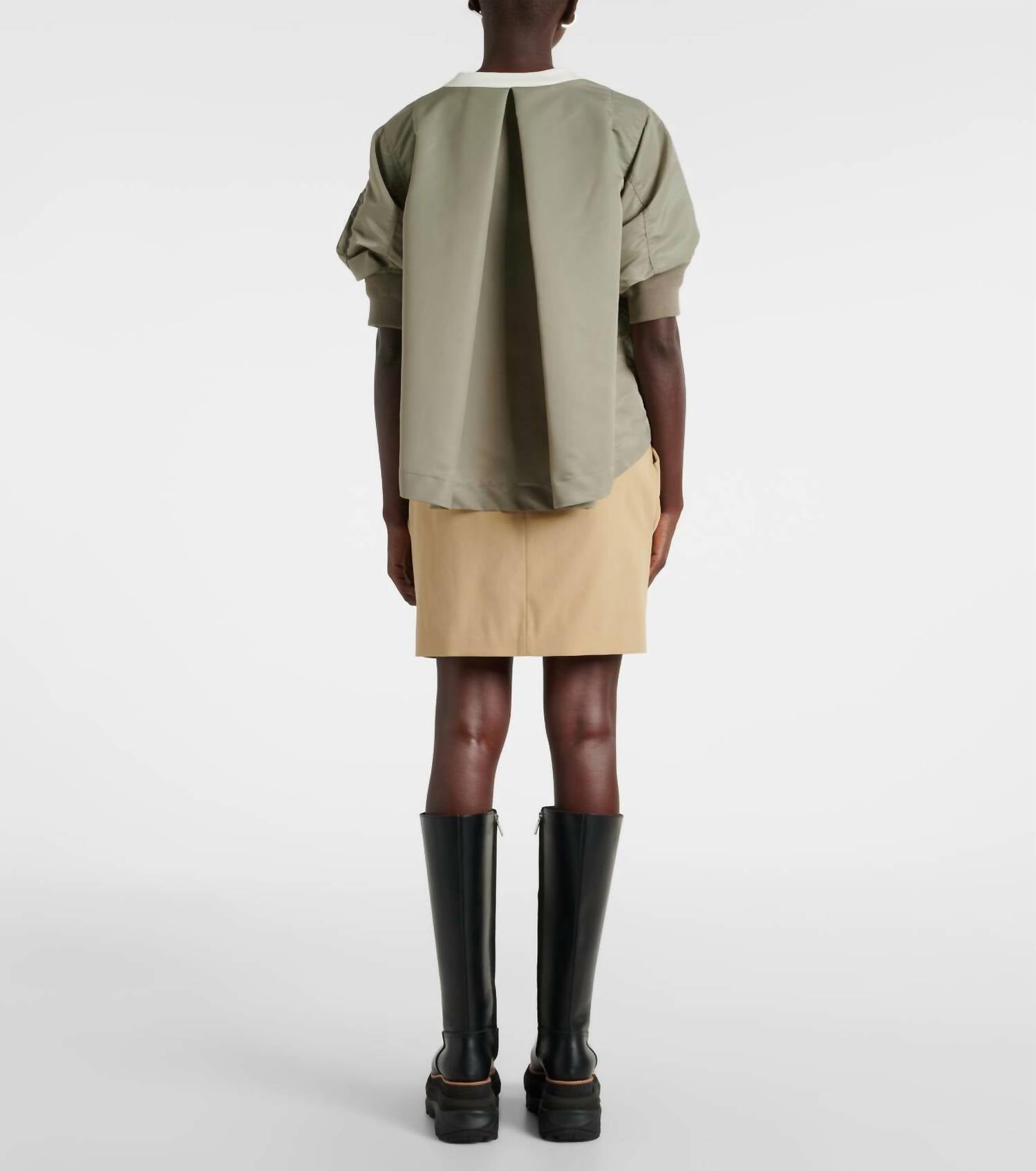 Sacai - Nylon Twill X Sponge Sweat Pullover