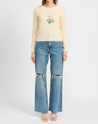 En Saison - Mistletoe Crew Sweater