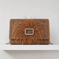 Elektra'S Workshop - Women's Ostrich Feather Shoulder Bag