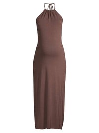 Emilia George - Emmi Halter Midi Maternity Dress