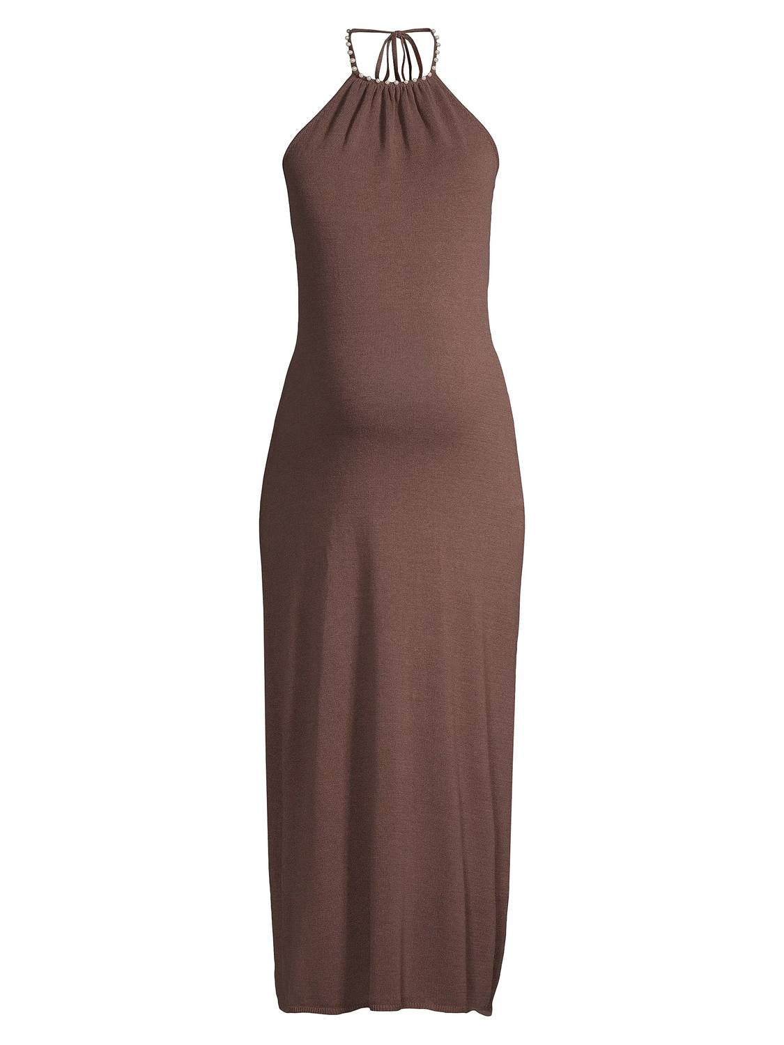 Emilia George - Emmi Halter Midi Maternity Dress