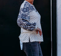 Multiples - Drop Shoulder Y-neck Top