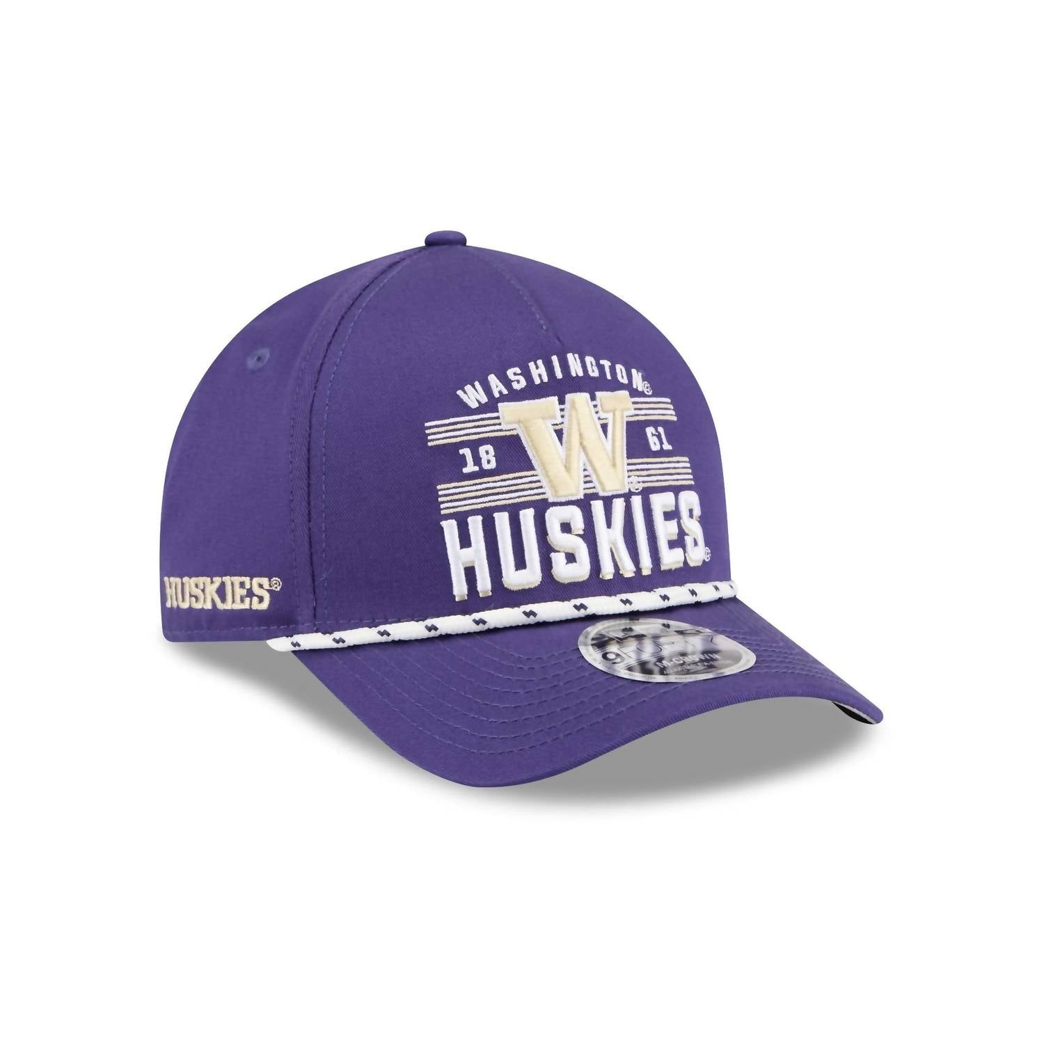 New Era Men's Washington Huskies March Madness 9forty M Crown A Frame Snapback Hat in purple - men's hat