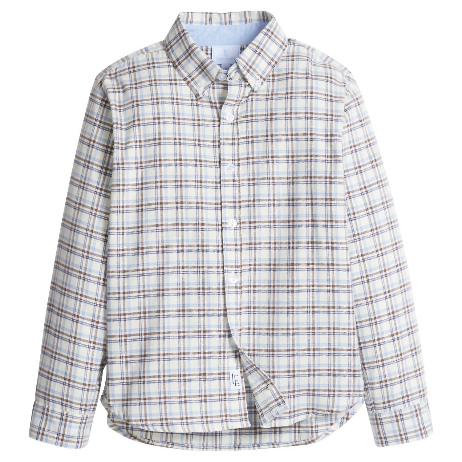 Little English - Boy's Button Down Long Sleeve Shirt