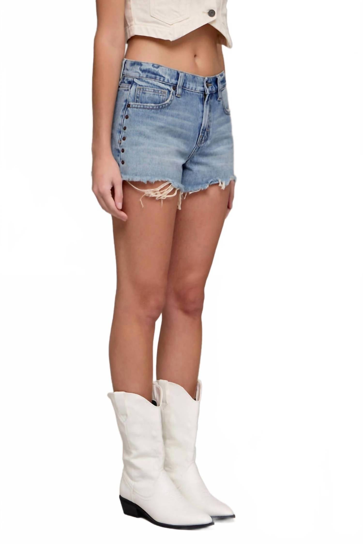 Hidden - Women's Kayla Rivet Denim Shorts