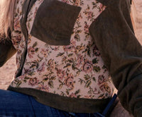 1 The Woman - Ribbed Retro Flower Patchwork Jacket