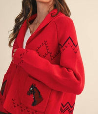 &Merci - Trail Haven Horse Cardigan