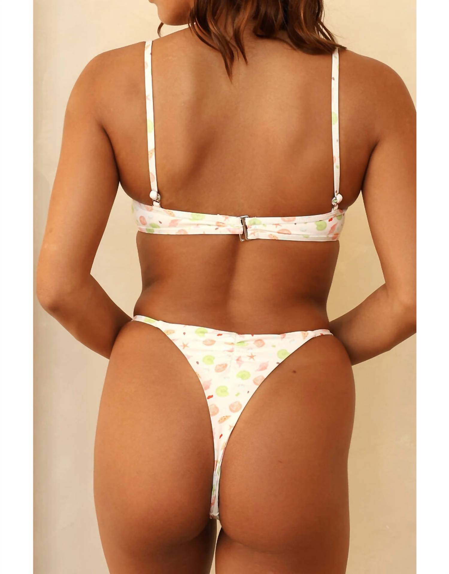 Dippin' Daisy's Fiji Super Cheeky Bikini Bottom in underwater - women's swimwear - detail view