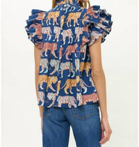 Oliphant - Pintuck Ruffle Top