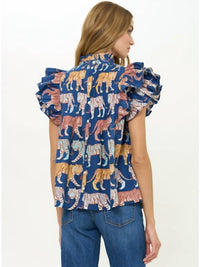 Oliphant - Pintuck Ruffle Top
