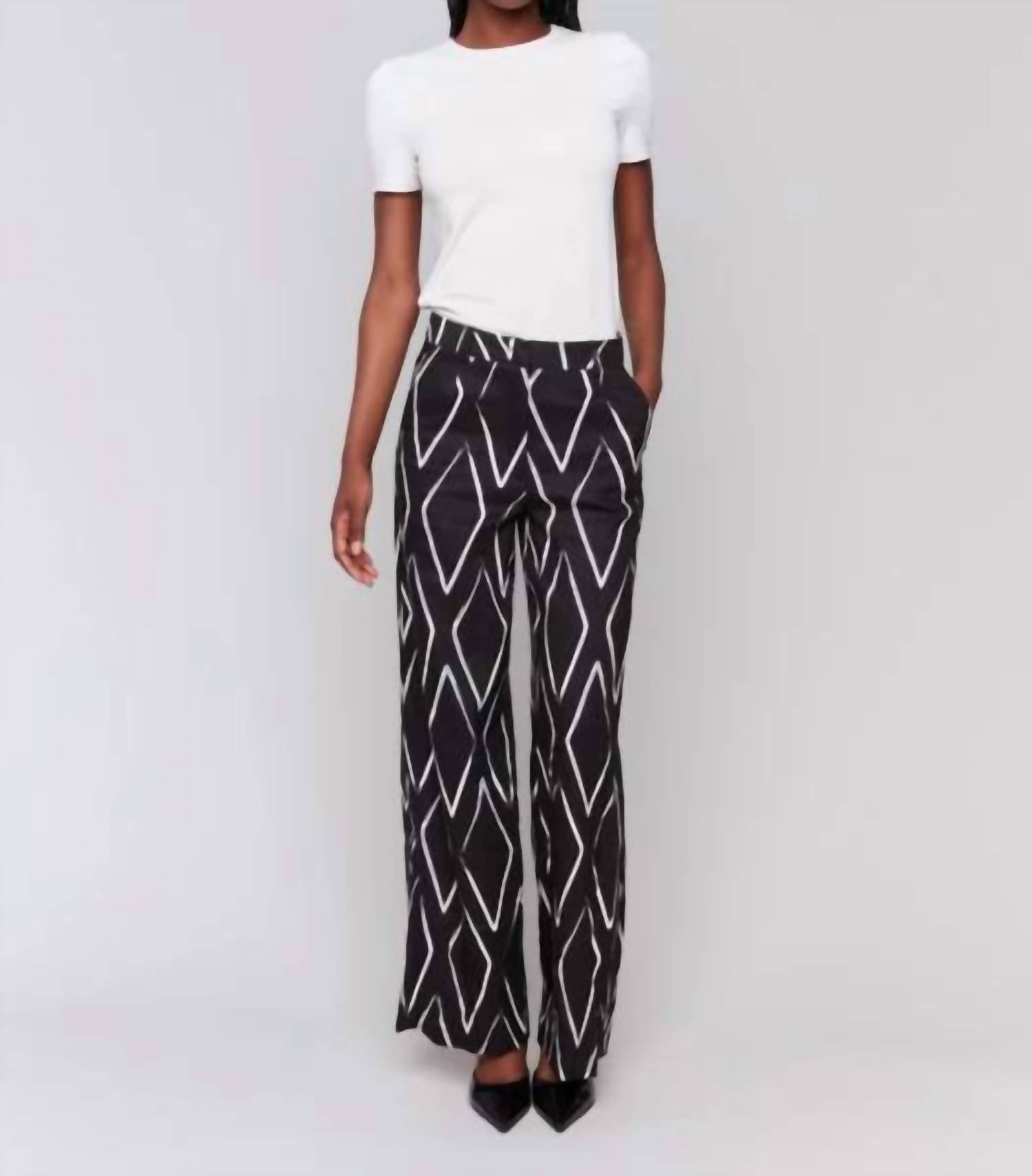 Charlie B - Printed Pants With Pockets
