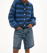 Frnch - Megane Stripe Buttoned Cardigan