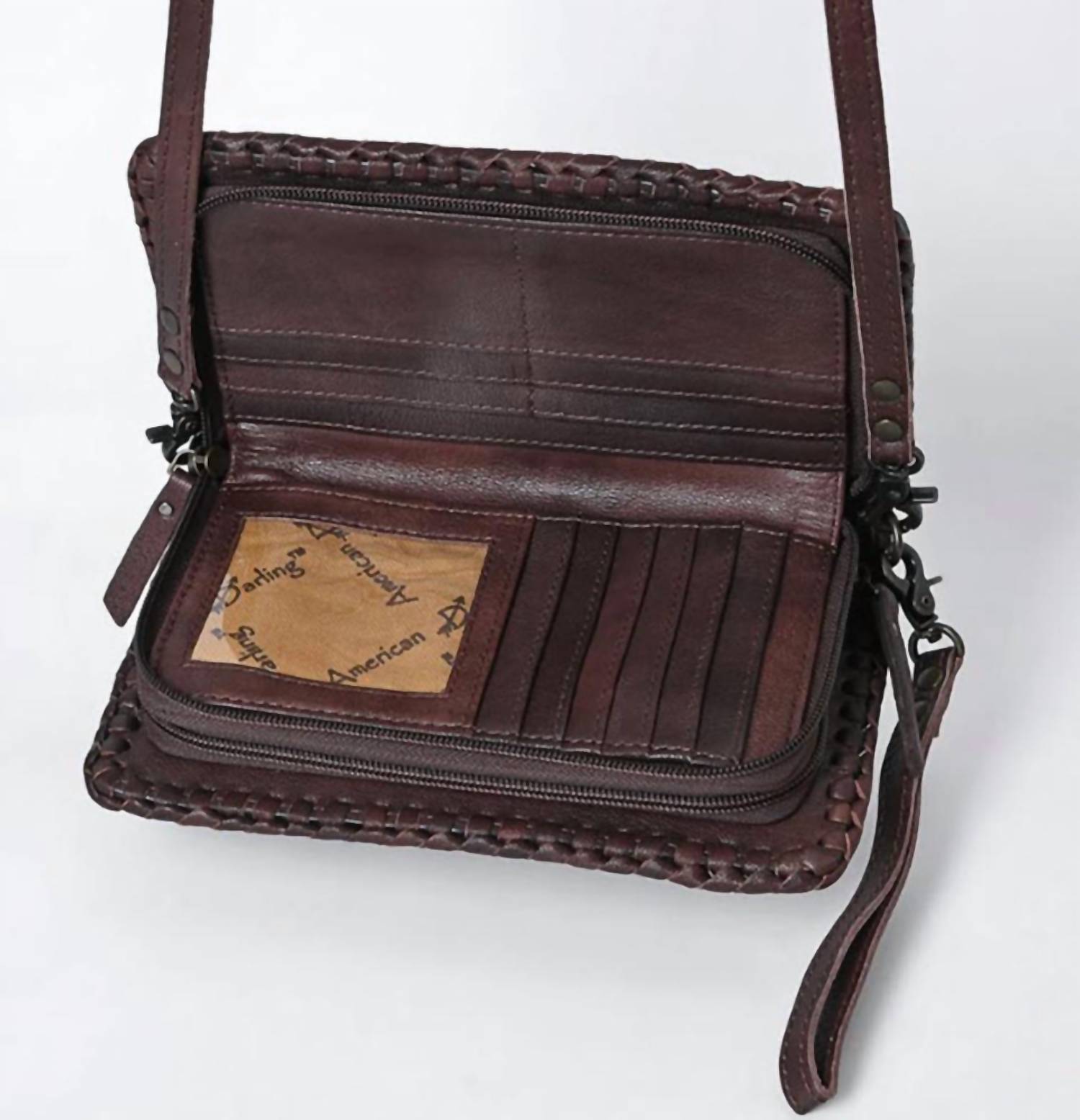 American Darling Women's Betsy Organizer Bag in crazy horse - women's bag - detail view