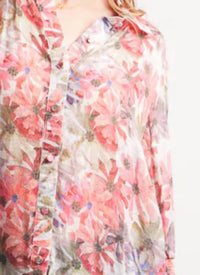 Papillon - Floral Print Shirt With Balloon Sleeves