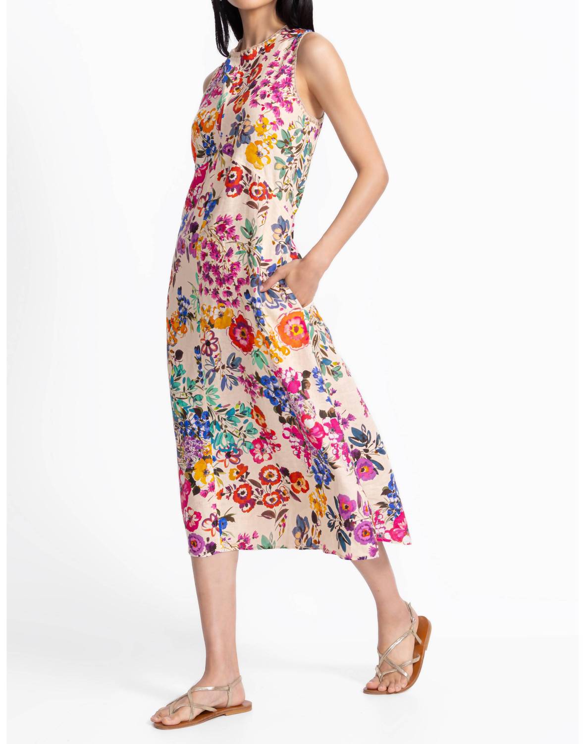 Johnny Was - Linen Chevron Tank Dress