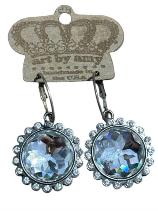 Art By Amy Labbe - Women's Crystal Circle Earrings