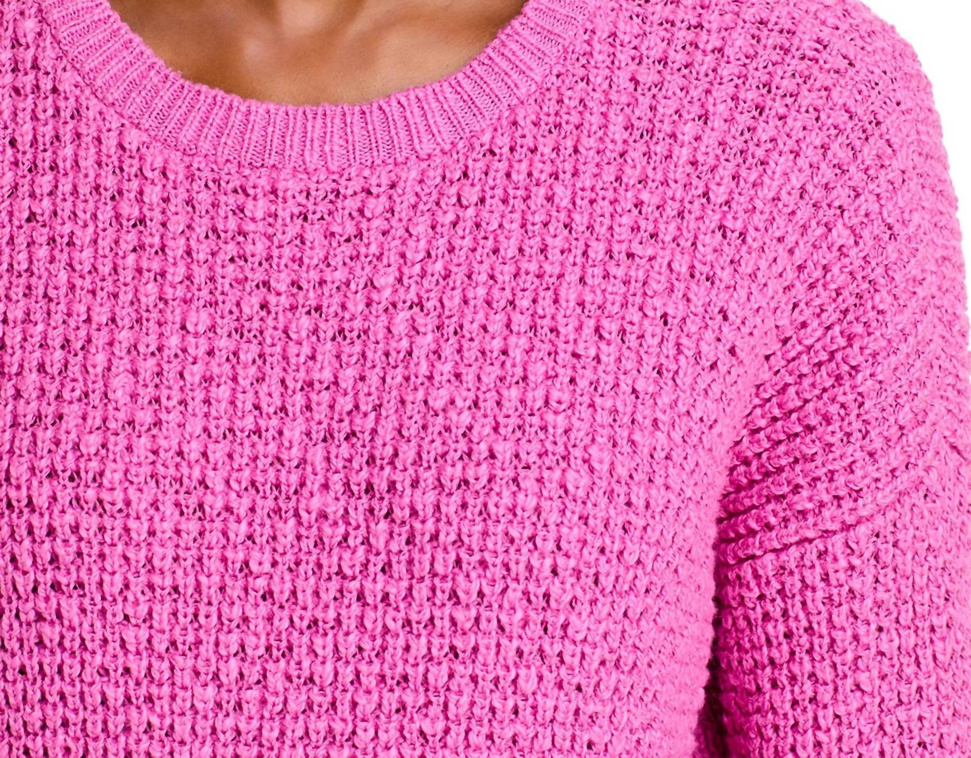 Eileen Fisher - Crewneck Knit Pullover Cotton Sweater