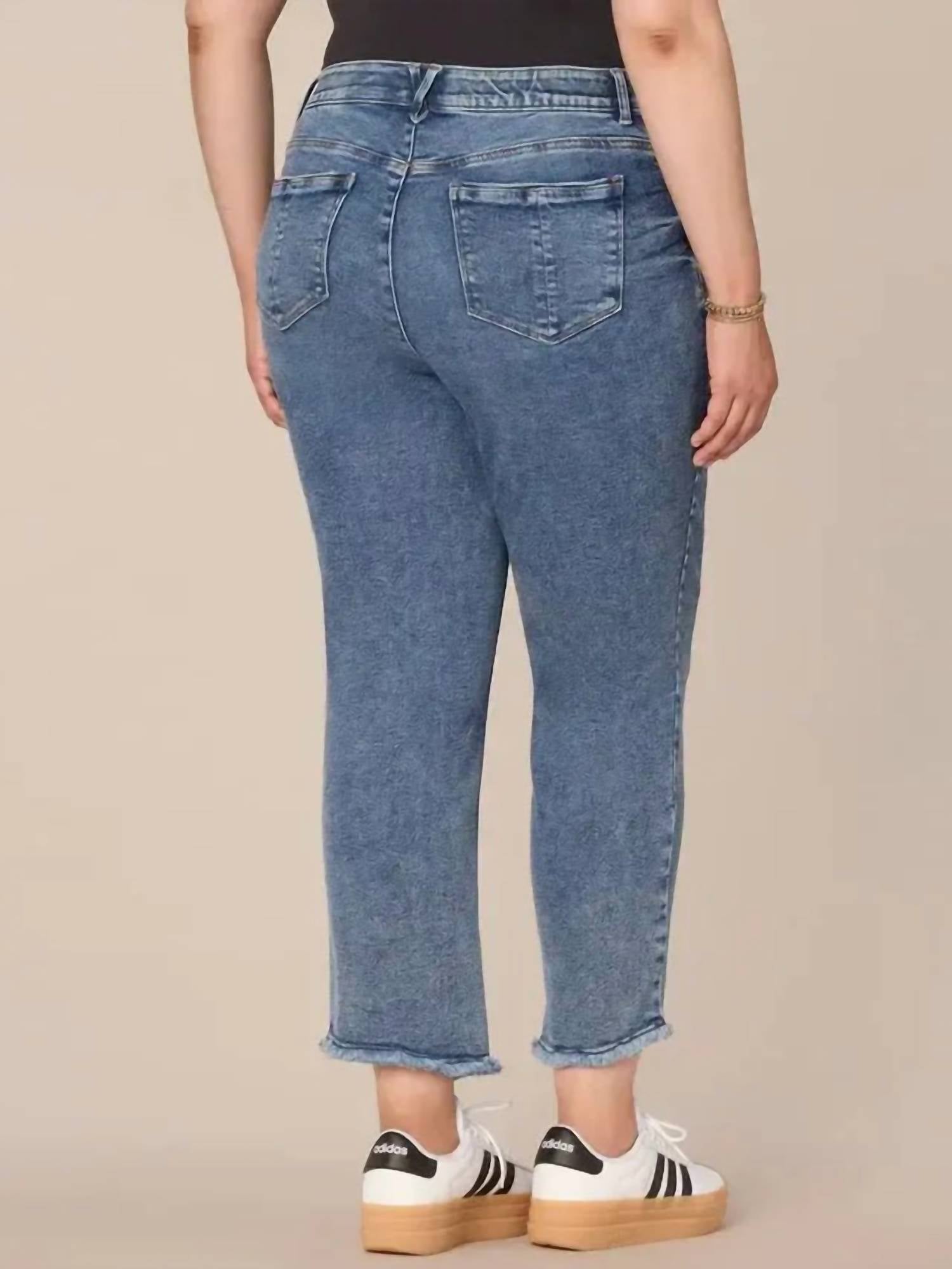 Democracy - Women's High Rise Spliced Ankle Straight Jeans
