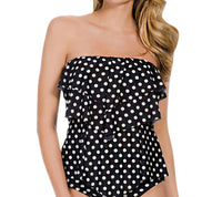 Eco Swim - Layered Ruffle Bandeau Tankini Top
