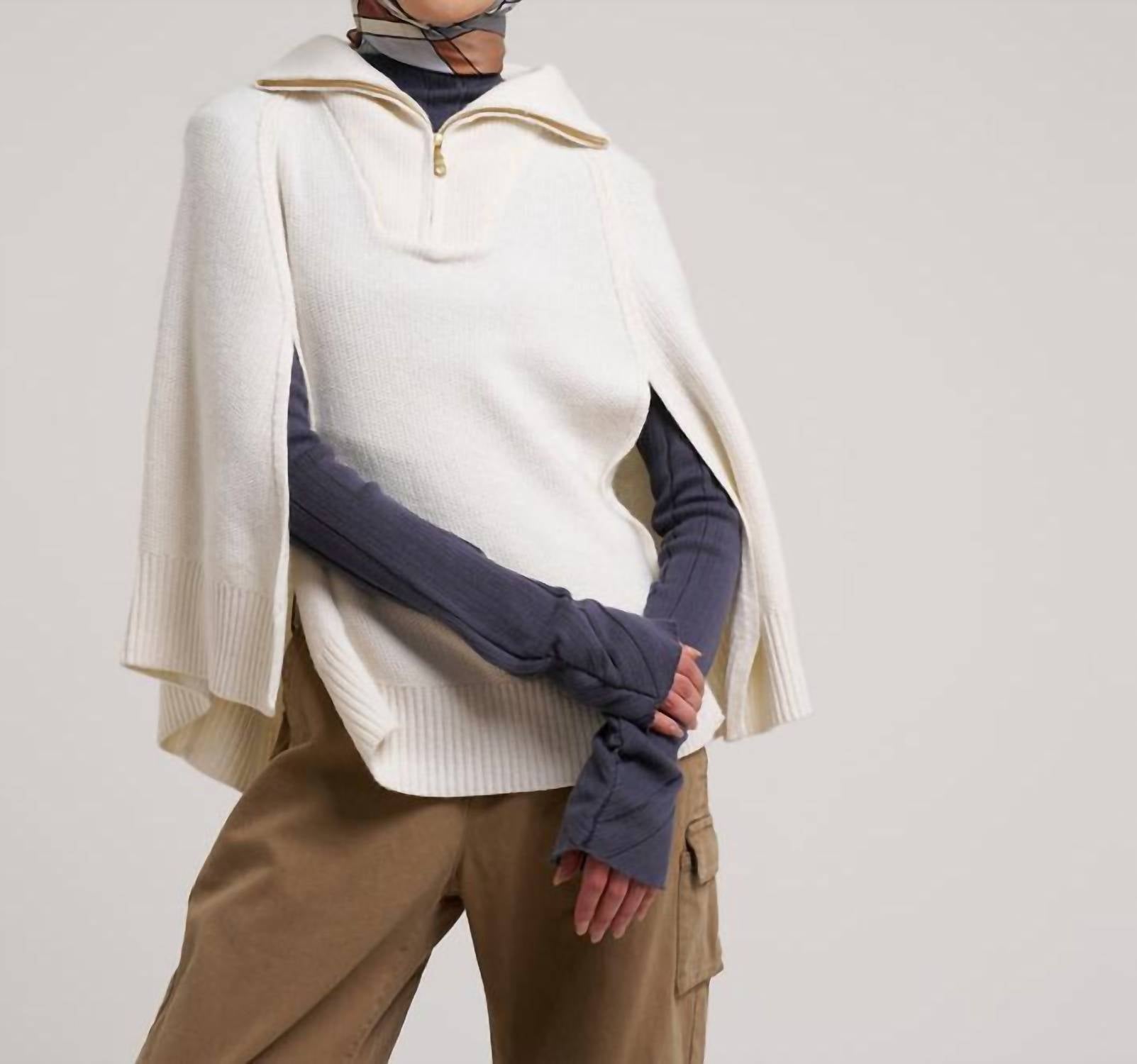 Echo - Texture Knit Cape