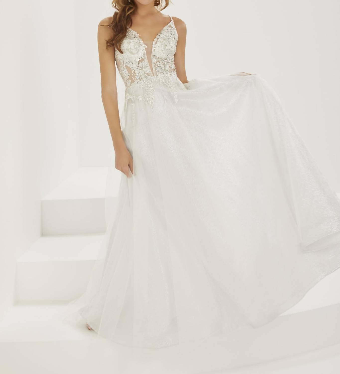 Tiffany Designs - Women's Sleeveless Tulle Gown