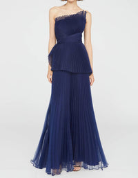 Theia - Delphine Pleated Organza Gown