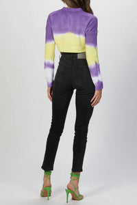 TIE-DYE CROPPED CARDIGAN