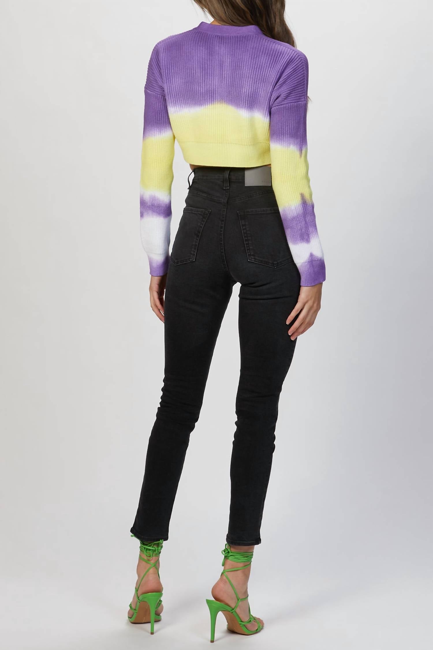 TIE-DYE CROPPED CARDIGAN