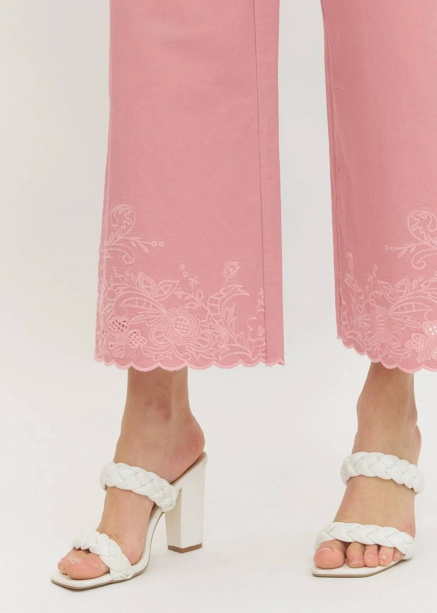 Entro - Blossom Scalloped Hem Pants