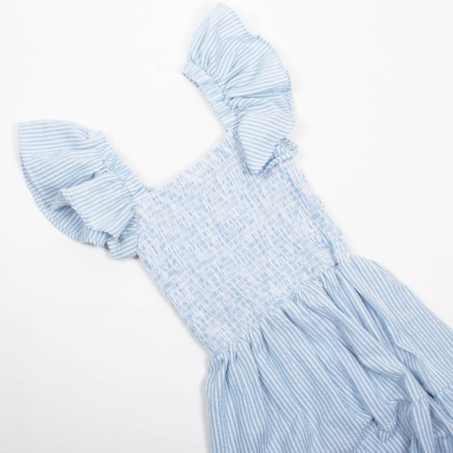 8 Oak Lane - Seersucker Smocked House Dress