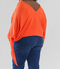 Adriana Contreras - Oversized Tie Sleeve Blouse - Plus