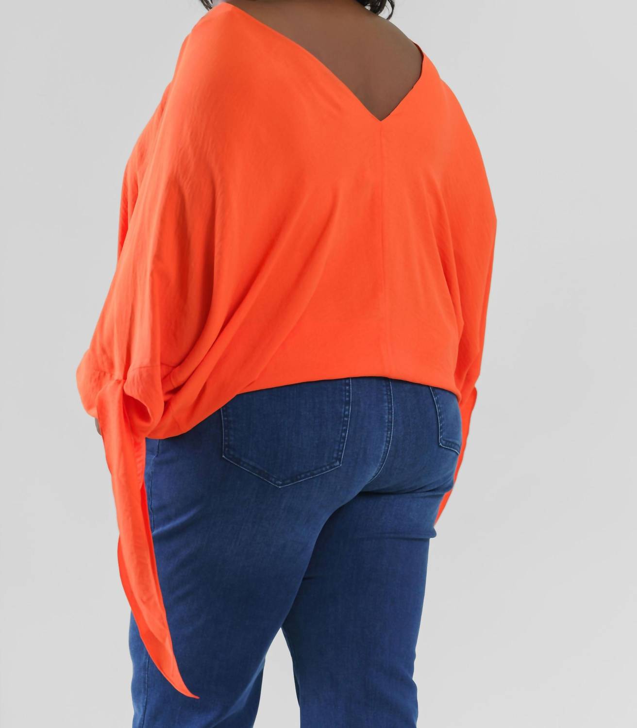 Adriana Contreras - Oversized Tie Sleeve Blouse - Plus