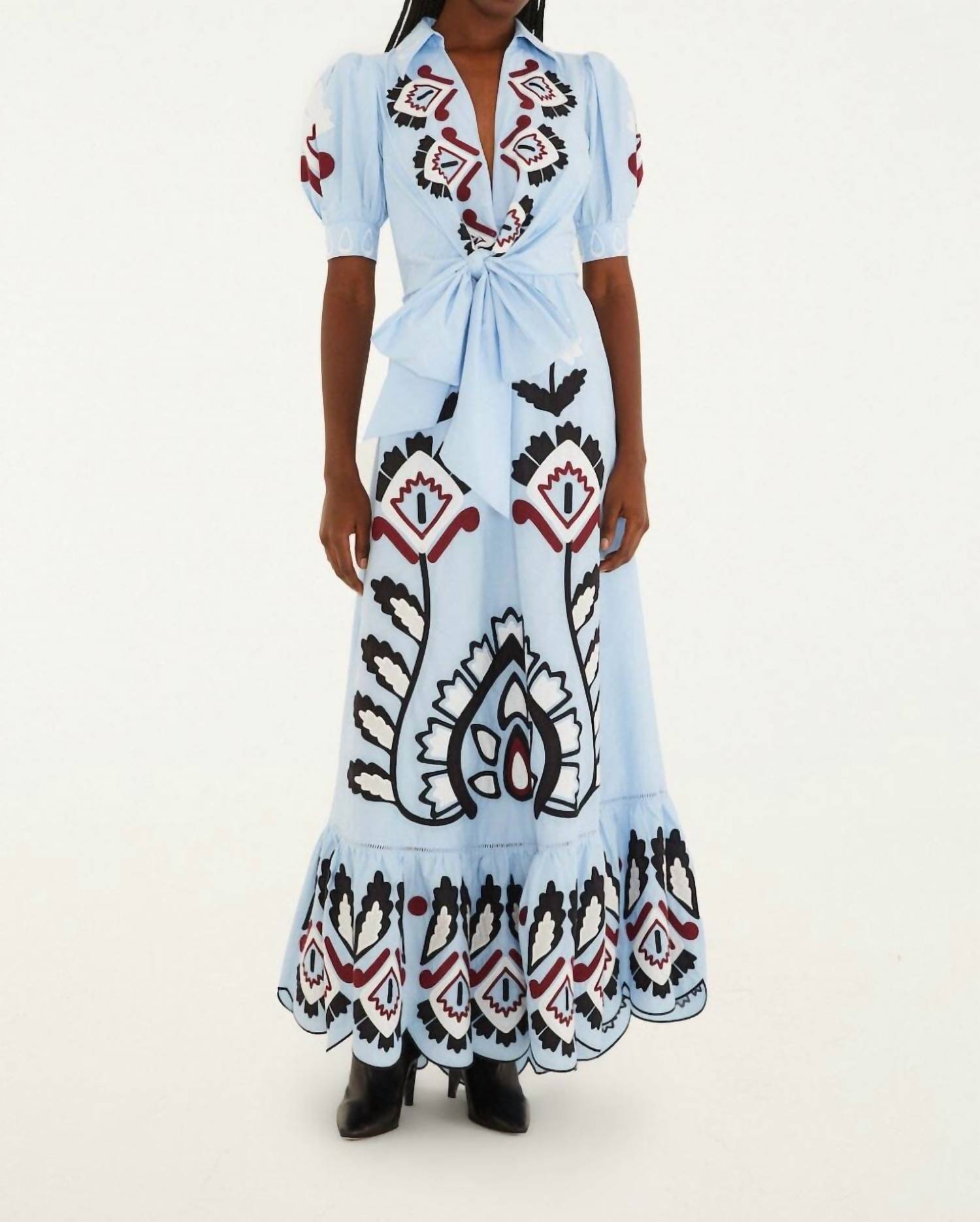 Farm Rio - Artisanal Bow Maxi Dress